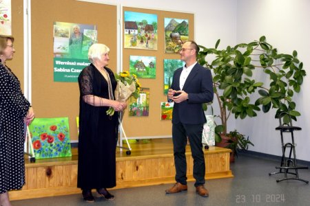 Wójt gminy Ruda-Huta składa gratulacje i życzenia pani Sabinie