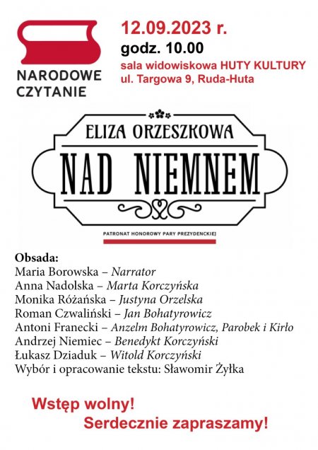 zaproszenie na narodowe czytanie 2023 